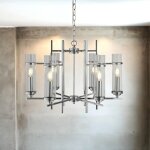Licht - erlebnisse - lustre mtal verre l : 59, 5 cm h : max. 120 cm chrome e14 lustre moderne suspension ...
