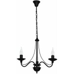 Licht - erlebnisse - lustre noir 3 branches rustique lustre
