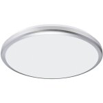 Plafonnier led extrieur  26, 5 cm rond ip54 en blanc argent blanc neutre 4200 k 1980 lm clairage ...