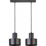 Licht - erlebnisse - suspension noir m�tal 2 feux e27 lampe � suspendre table de salle � manger