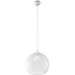Suspension ronde boule abat - jour verre e27 bilbao
