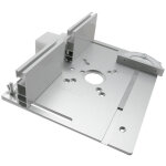 Lot de 3 plaques d'insertion de table de toupie, planche  rabat de fraisage de bois en alliage d'aluminium, ...