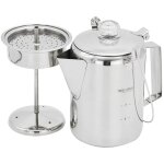 Lifcausal - cafetière à percolateur en acier inoxydable pour l'extérieur, 1, 2 l, 9 tasses, pour le camping, ... Lifcausal - cafetière à percolateur en acier inoxydable pour l'extérieur, 1, 2 l, 9 tasses, pour le camping, ...