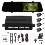 Camra embarque 4k avec 4 radars de stationnement + double camra avant / arrire enregistreur de conduite ...