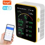 Lifcausal - dtecteur de qualit de l'air tuya wifi 15 en 1 portable aqi pm0. 3 pm1. 0 pm2. 5 pm10 co ...
