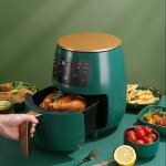 Lifcausal - friteuse  air 4, 5 l grande capacit pole antiadhsive domestique cran tactile intelligent ...