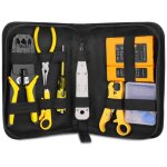 Kit d'outils de rparation de rseau rj45 rj11 rj12 handskit avec testeur de cble, pince  ressort, ...