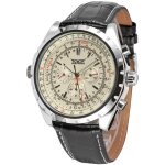 Lifcausal montre - bracelet homme automatique mcanique en cuir avec affichage calendrier et date - style ...
