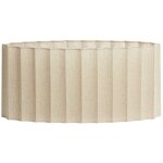 Abat - jour ovale beige en textile 58x24x27cm ? style japandi ? protection ip20 pour espaces int�rieurs ...
