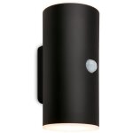 Lima led applique murale extrieure, dtecteur de mouvement, capteur crpusculaire, batterie, noir, dimensions ...