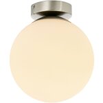 Plafonnier salle de bain � intensit� variable 'lennie' en verre pour salle de bain