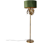 Linden - lampadaire avec abat - jour - 1 lumire - h 171 cm - vert - classique / antique - clairage ...