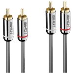Cble de raccordement lindy 35345 rca audio [2x cinch - rca mle - 2x cinch - rca mle] 1 m anthracite ...