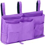 Linghhang - 1 sac de rangement pour lit superpos(violet), sac de rangement pour lit suspendu, 8 poches, ...