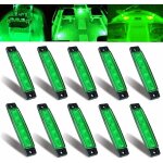 Linghhang - lot de 10 bandes lumineuses pour bateau - vert - 12 v - tanches - pour la pche, ponton, ...
