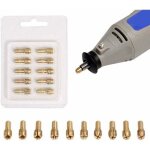 Linghhang - lot de 10 mandrins en laiton de pr�cision 0, 5 - 3, 2 mm pour perceuse dremel - outils rotatifs ...