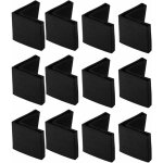 Linghhang - 12pcs protection pied de chaise en fer table embout pied 50 x 50 mm noir de chaise meuble ...