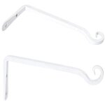 Linghhang - lot de 2 crochets - blanc de suspension muraux d�coration fer forg� pour jardin avec vis ...
