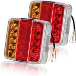 2 pices feux arrire de remorque 26 led 12 v feux arrire clignotants feux stop rflecteurs feux de ...