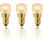 Linghhang - lot de 3 ampoules de four 25 w  intensit variable, e14 t22, 25 w  incandescence, rsistant ...