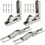 Linghhang - 4 pcs charni�res pliant 90 degr� plein recouvrante charniere porte en acier inoxydable charniere ...
