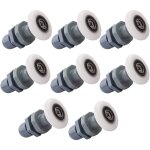 Linghhang - 8 pcs roulette porte douche coulissante 19mm rouleaux pour salle de bains roulettes coulissantes ...