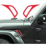 Linghhang - autocollant de garniture d'chappement abs rouge pour jeep jl wrangler 2018 2019 2020 jeep ...