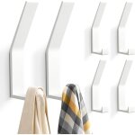 Linghhang - blanc)6 pcs pat�res, crochet porte manteau moderne pour vestes, manteaux, v�tements, �charpes, ...
