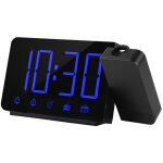 Linghhang - blu - ray) projecteur 180 degrs, rveil  projection radio, horloge lectronique  affichage ...