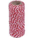 Linghhang - ficelle noire et blanche 2mmx100m(rouge et blanc), ficelle de boulanger en coton ficelle ...