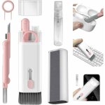 Kit de nettoyage lectronique 7 en 1 (rose), kit de nettoyage de clavier avec brosse, stylo de nettoyage ...