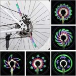 Linghhang - led roue de vlo, 64 led 30 images diffrentes lampe roue velo etanche pour diy pneu de vlo ...