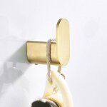Linghhang - patre crochet finition or brosse en acier inoxydable, crochet peignoir couleur dore fix ...