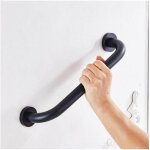 Linghhang - poignée de bain noire de 43 cm, main courante en acier inoxydable, porte - serviettes mural, ... Linghhang - poignée de bain noire de 43 cm, main courante en acier inoxydable, porte - serviettes mural, ...