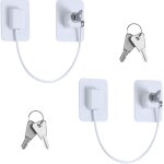 Linghhang - securite 2 pcs fenetre enfant, serrures protection fenetre enfant avec 4 cl�s, forte adh�sif ...