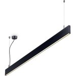 Luminaire suspendu d�coratif lin�aire int�gr� noir, 4000k