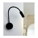 Liseuse de chevet led 3w liseuse led cygne flexible (noir) applique murale liseuse led avec interrupteur ...