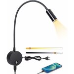 Liseuse murale, lampe de chevet murale led avec interrupteur tactile dimmable et port de charge usb, ...