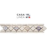 Listel renaissance diagonal decor color 1 pi�ce 6. 5 x 32 cm casa linea