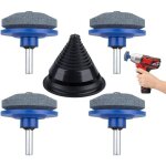 Litzee - lot de 4 aiguiseurs de lame pour tondeuse � gazon universels pour perceuse � main avec 1 aff�teur ...
