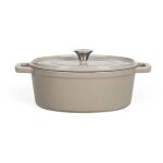 Livoo - cocotte ovale en fonte 29cm beige mep129g
