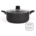 Livoo - faitout aluminium 28cm avec couvercle mep151n