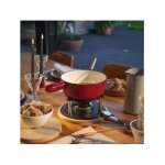 Livoo - service  fondue 6 fourchettes rouge men390rc