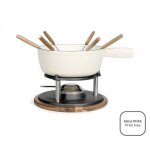 Service a fondue tradition livoo men426c - 2, 6l - 6 personnes - fonte maille - 6 fourchettes - caquelon ...