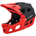 ?lixada?casque tout - terrain de vtt, casque de descente de course, casque intgral adulte, rouge et ...