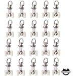Lling - 20 pices rouleaux de rail planeur de voie de rideau plastique twin  roulettes en alliage d'aluminium ...