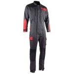Lma - combinaison de travail agricole homme ssame couleur gris / rouge - taille vtement 4xl
