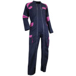 Lma ? combinaison de travail femme bicolore bleu fonc� / rose ? double zip pour enfilage rapide ? 65% ...