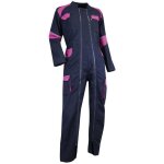Lma - combinaison bicolore orge taille 3 double fermeture pour femmes bleu fonc� / rose