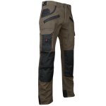 Pantalon taille haute multipoches taupe / noir tourbe lma cba - couleur taupe / noir - taille vtement ...